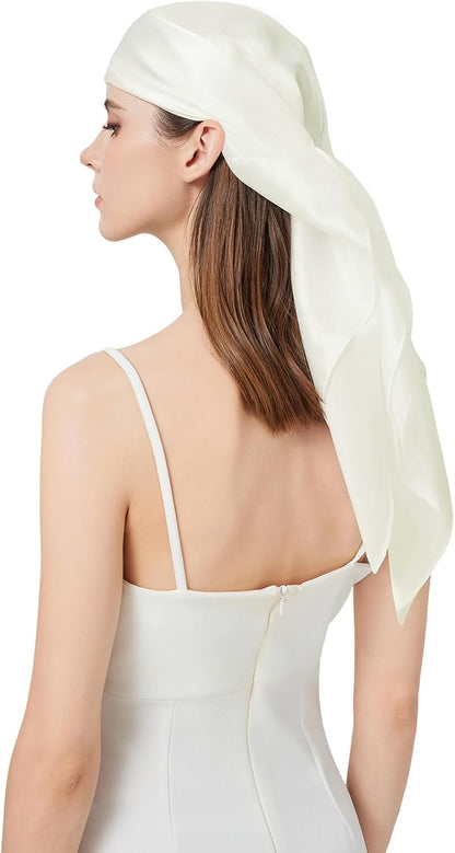 Ivory silk scarf
