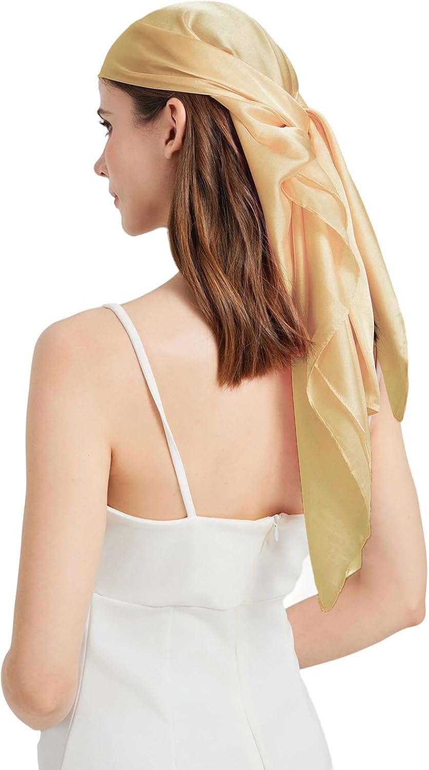 Champagne silk scarf