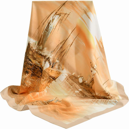 Sail Away silk scarf print